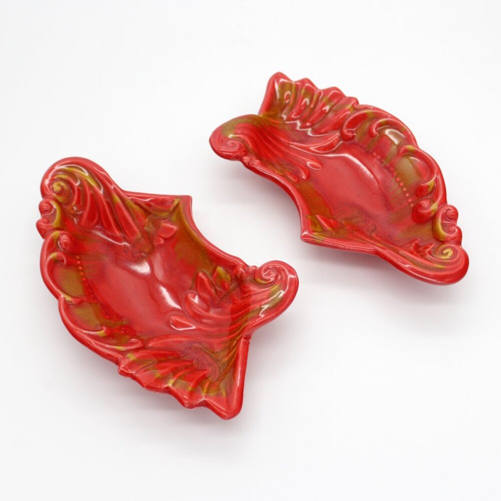 MCM Nesting Ceramic Dishes (2) • Rococo Florentine Ideal Originals Pottery